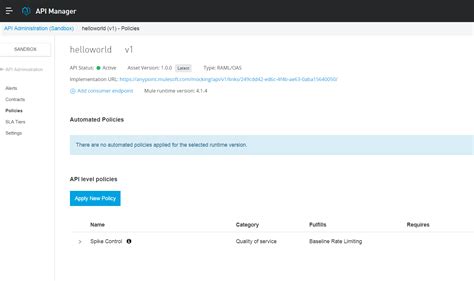 Applying Rate Limiting Policy and Spike Control Policy in API.